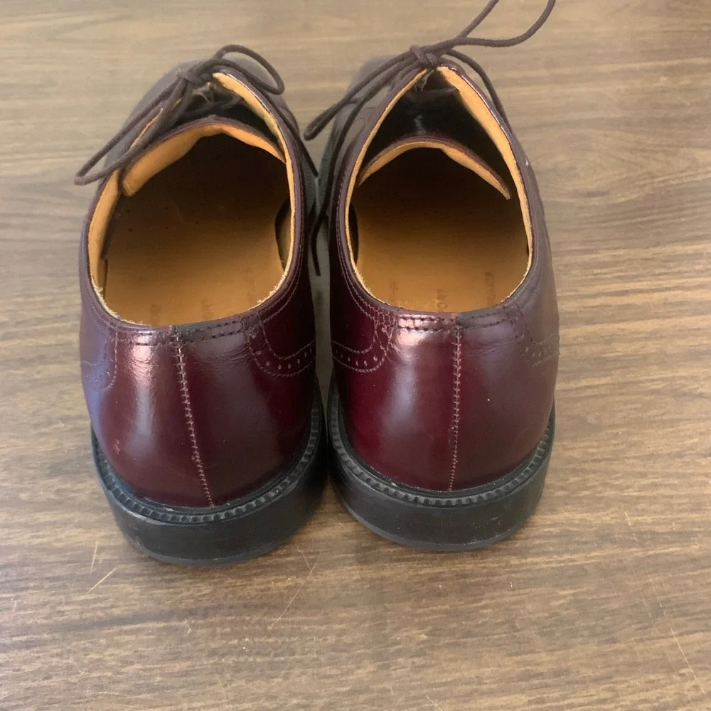 Rockport APM1141E Mens 8.5M Burgundy Leather Cap Toe Oxford Dress Shoes
